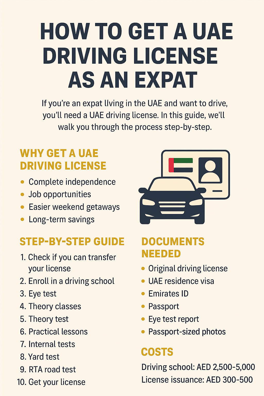 How to Get UAE Driving License as an Expat