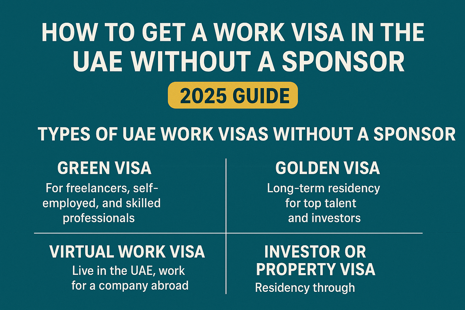 How to Get a Work Visa in UAE Without a Sponsor